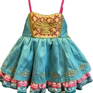 Oh Shana 2T Jasmine Disney Aladdin Dress Handmade Limited Boutique w/ Bloomers